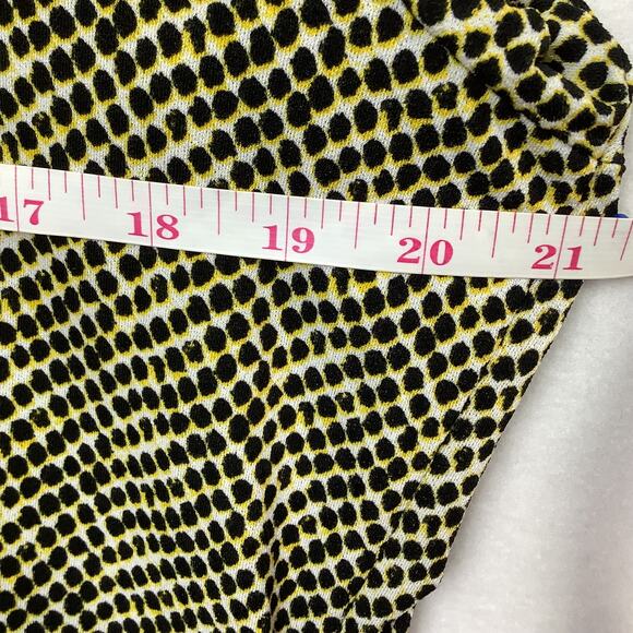 Worthington Womens Blouse Size L Snake Print Short Sleeve Crossover Stretch - Picture 9 of 12